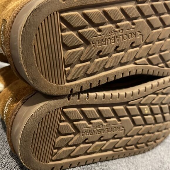 🔥🔥 Girls' Koolaburra by UGG Koola Star Sequin Mini Suede Boots tan/purple Sz 5 - Picture 9 of 11